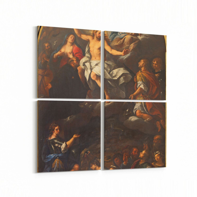 16276K4 Heykel / Sanat Görseli Kare 4'lü Kanvas Tablo
