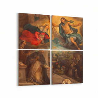 16277K4 Heykel / Sanat Görseli Kare 4'lü Kanvas Tablo