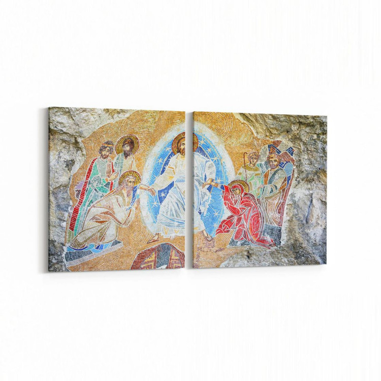 16287K2Y Heykel / Sanat Görseli Kare 2'li Yatay Kanvas Tablo