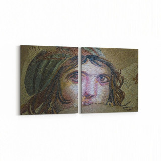 16288K2Y Heykel / Sanat Görseli Kare 2'li Yatay Kanvas Tablo