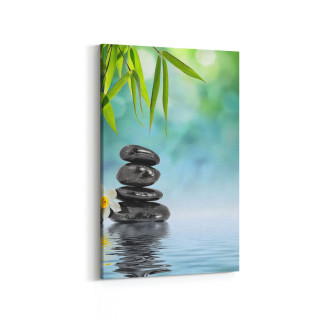 17045D Spa / Masaj Görseli Dikey Kanvas Tablo