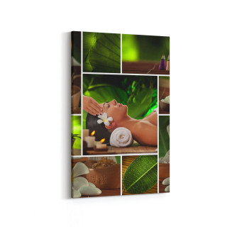 17048D Spa / Masaj Görseli Dikey Kanvas Tablo