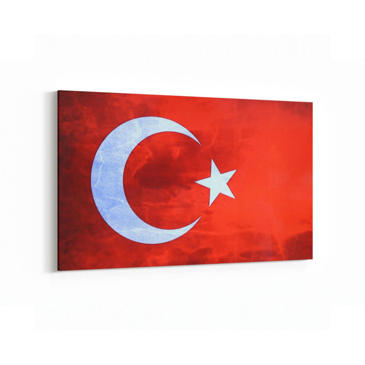 17526Y Türk Bayrağı Görseli Yatay Kanvas Tablo