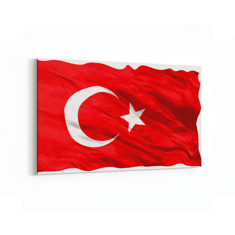 17527Y Türk Bayrağı Görseli Yatay Kanvas Tablo