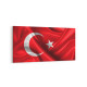 17528YD Türk Bayrağı Görseli Yatay Dar Kanvas Tablo