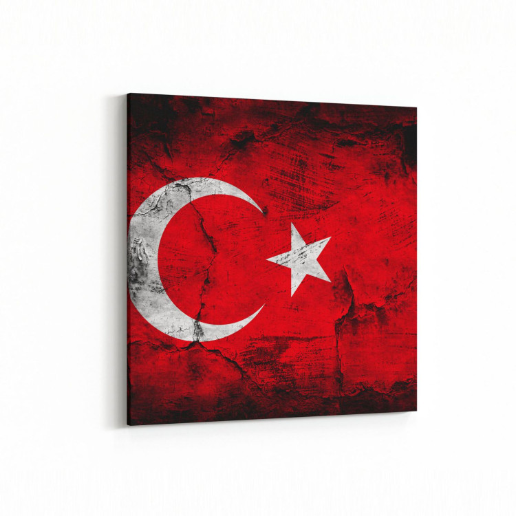 17530K Türk Bayrağı Görseli Kare Kanvas Tablo