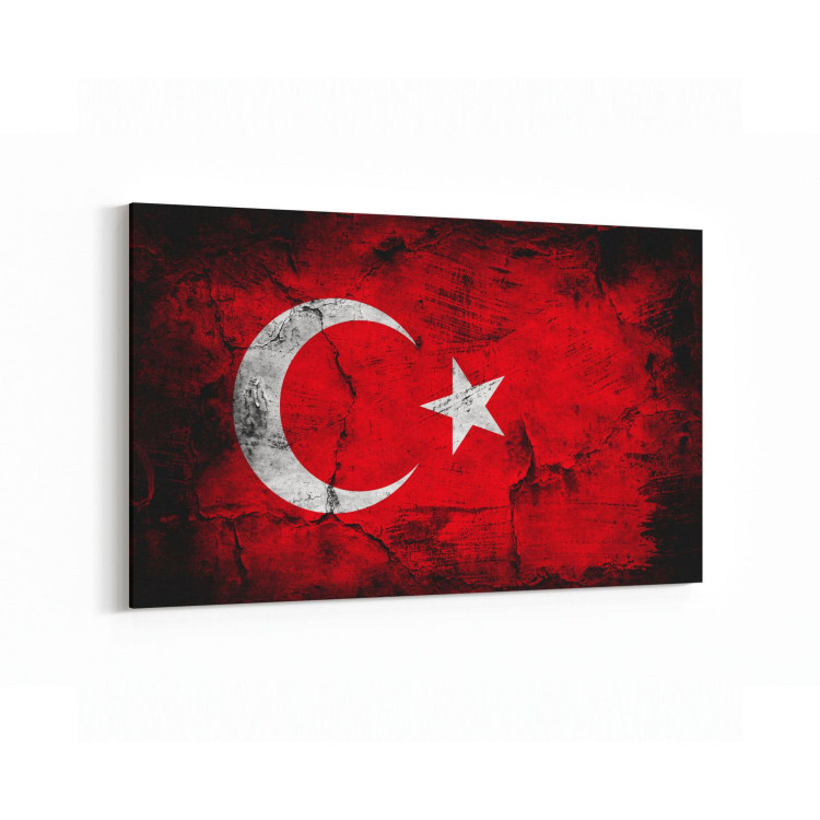 17530Y Türk Bayrağı Görseli Yatay Kanvas Tablo