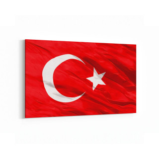 17531Y Türk Bayrağı Görseli Yatay Kanvas Tablo