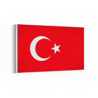 17532Y Türk Bayrağı Görseli Yatay Kanvas Tablo