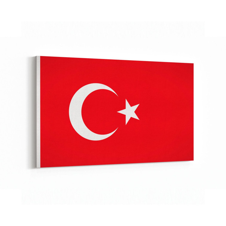 17532Y Türk Bayrağı Görseli Yatay Kanvas Tablo