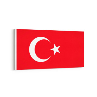 17532YD Türk Bayrağı Görseli Yatay Dar Kanvas Tablo