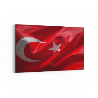 17533Y Türk Bayrağı Görseli Yatay Kanvas Tablo