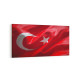 17533YD Türk Bayrağı Görseli Yatay Dar Kanvas Tablo