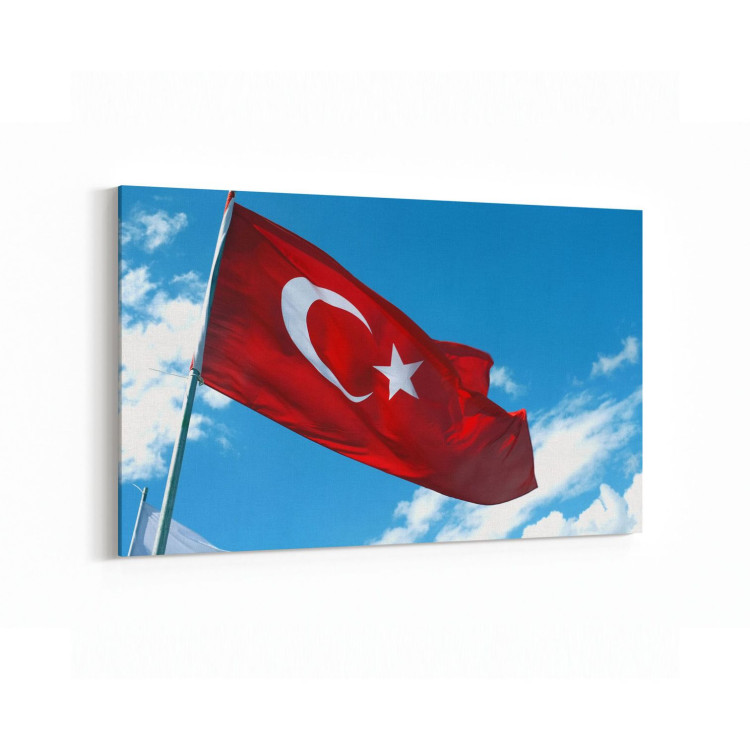 17535Y Türk Bayrağı Görseli Yatay Kanvas Tablo