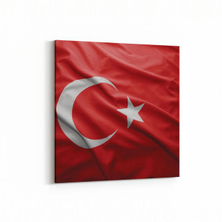 17537K Türk Bayrağı Görseli Kare Kanvas Tablo