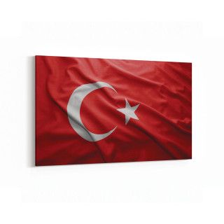 17537Y Türk Bayrağı Görseli Yatay Kanvas Tablo