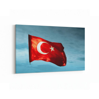 17538Y Türk Bayrağı Görseli Yatay Kanvas Tablo