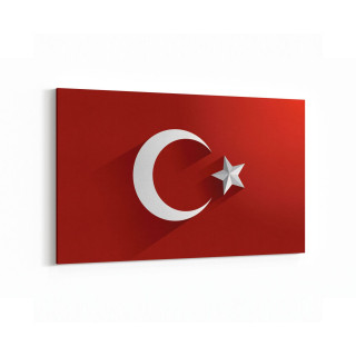 17539Y Türk Bayrağı Görseli Yatay Kanvas Tablo