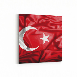 17541K Türk Bayrağı Görseli Kare Kanvas Tablo