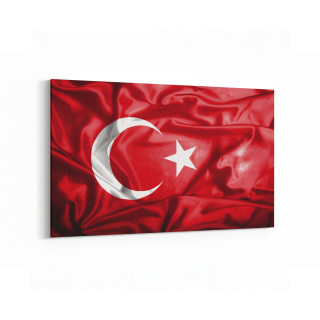 17541Y Türk Bayrağı Görseli Yatay Kanvas Tablo