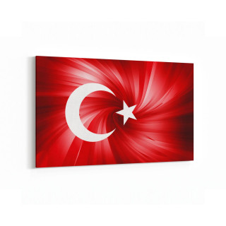 17543Y Türk Bayrağı Görseli Yatay Kanvas Tablo