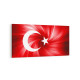 17543YD Türk Bayrağı Görseli Yatay Dar Kanvas Tablo