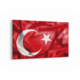 17544Y Türk Bayrağı Görseli Yatay Kanvas Tablo