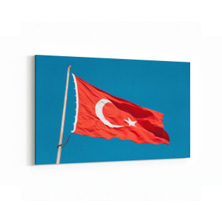17545Y Türk Bayrağı Görseli Yatay Kanvas Tablo
