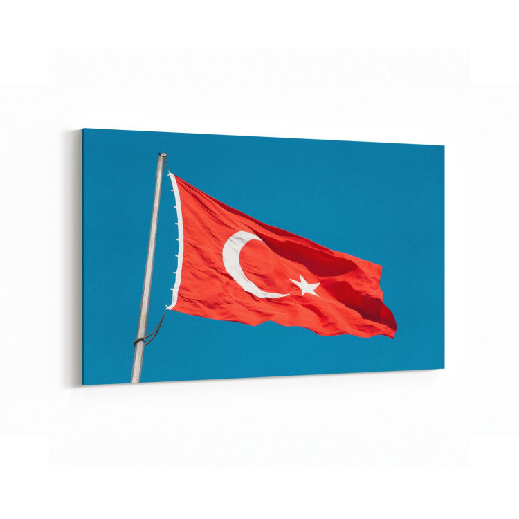 17545Y Türk Bayrağı Görseli Yatay Kanvas Tablo