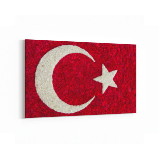 17546Y Türk Bayrağı Görseli Yatay Kanvas Tablo