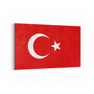 17547Y Türk Bayrağı Görseli Yatay Kanvas Tablo
