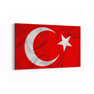 17549Y Türk Bayrağı Görseli Yatay Kanvas Tablo