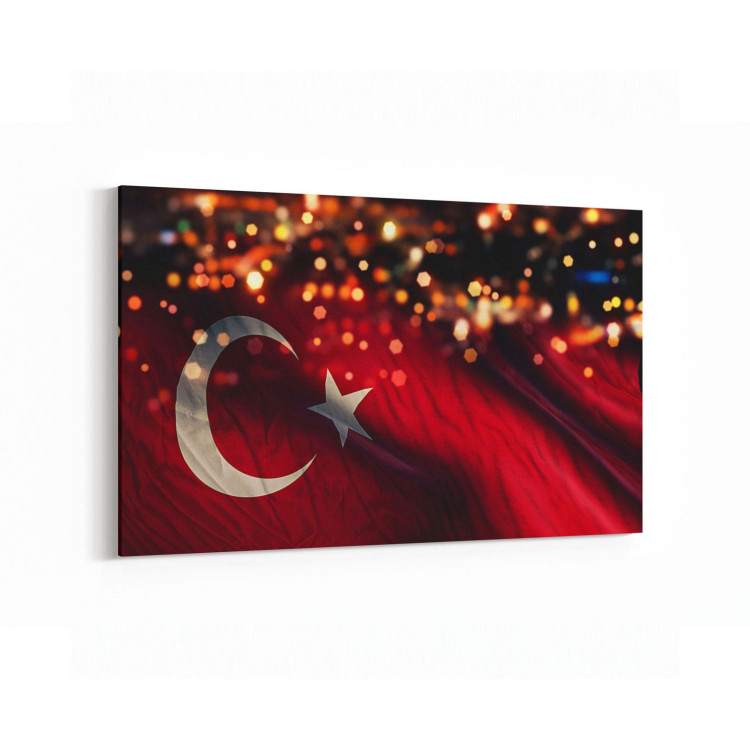 17550Y Türk Bayrağı Görseli Yatay Kanvas Tablo
