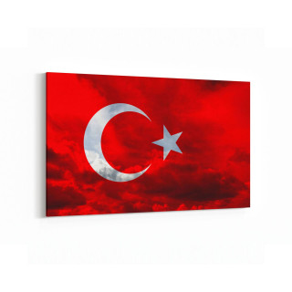17551Y Türk Bayrağı Görseli Yatay Kanvas Tablo