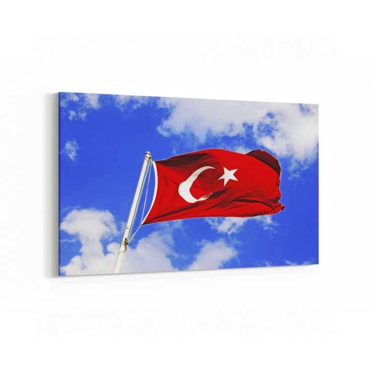 17552Y Türk Bayrağı Görseli Yatay Kanvas Tablo