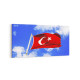 17552YD Türk Bayrağı Görseli Yatay Dar Kanvas Tablo