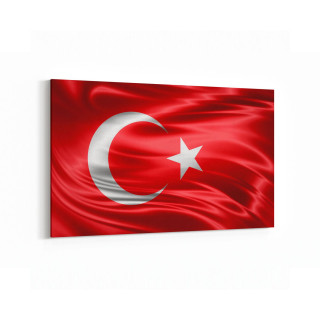 17553Y Türk Bayrağı Görseli Yatay Kanvas Tablo