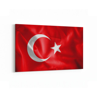 17555Y Türk Bayrağı Görseli Yatay Kanvas Tablo