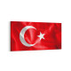 17555YD Türk Bayrağı Görseli Yatay Dar Kanvas Tablo
