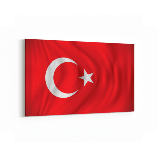 17556Y Türk Bayrağı Görseli Yatay Kanvas Tablo