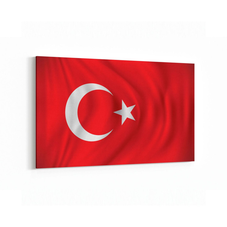 17556Y Türk Bayrağı Görseli Yatay Kanvas Tablo