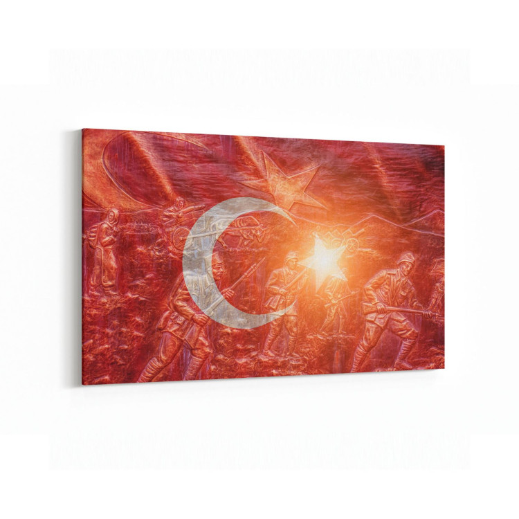 17559Y Türk Bayrağı Görseli Yatay Kanvas Tablo