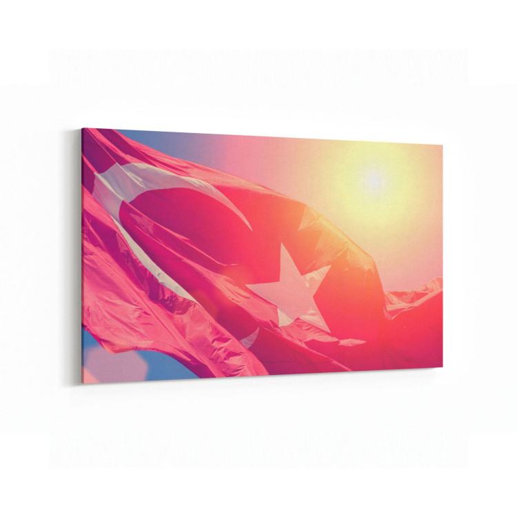 17560Y Türk Bayrağı Görseli Yatay Kanvas Tablo