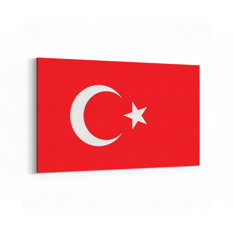 17562Y Türk Bayrağı Görseli Yatay Kanvas Tablo