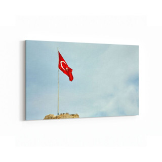 17567Y Türk Bayrağı Görseli Yatay Kanvas Tablo