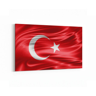 17571Y Türk Bayrağı Görseli Yatay Kanvas Tablo