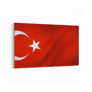 17572Y Türk Bayrağı Görseli Yatay Kanvas Tablo