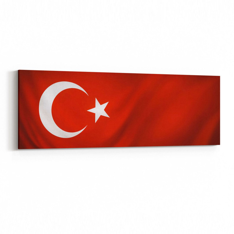 17572YI Türk Bayrağı Görseli Yatay İnce Kanvas Tablo