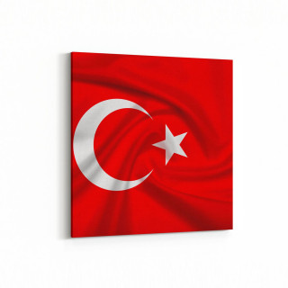 17574K Türk Bayrağı Görseli Kare Kanvas Tablo