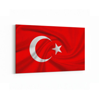 17574Y Türk Bayrağı Görseli Yatay Kanvas Tablo